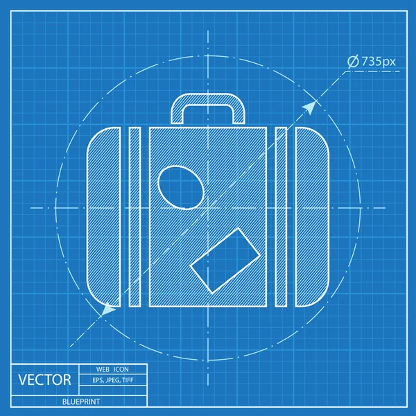 Icône de modèle de vecteur de bagages — Image vectorielle