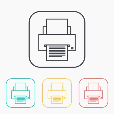 yazıcının renk simge seti 