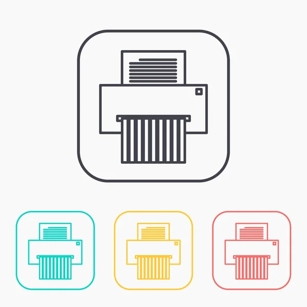 Kleur icon set van shredder — Stockvector