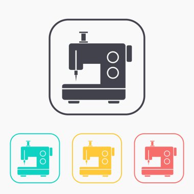 dikiş makinesi vektör renk Icon set 