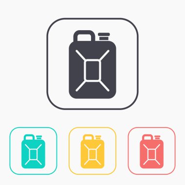 yakıt teneke kutu renk simge seti 