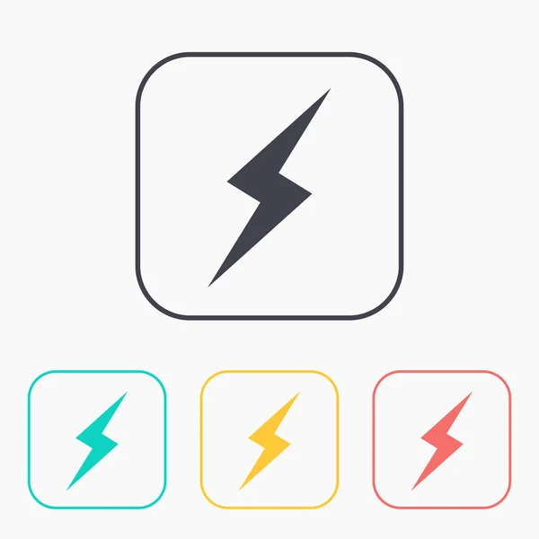 Kleur icon set van bliksem — Stockvector