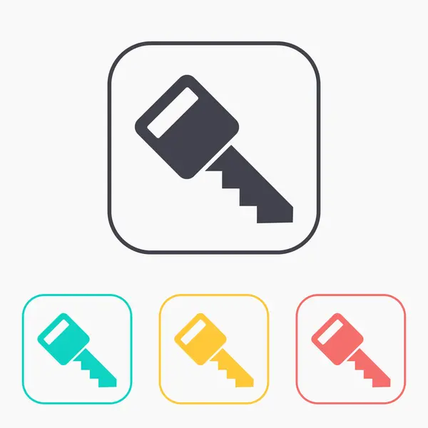 Conjunto de ícone de cor de chave — Vetor de Stock