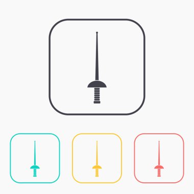 Rapier epee vektör renk Icon set 