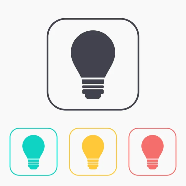 Electric bulb vector color icon set — Stock Vector