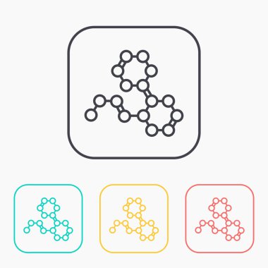 Kimyasal formül renk simge seti 