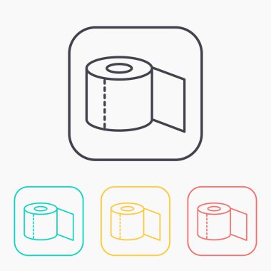 Tuvalet kağıdı renk simge seti 