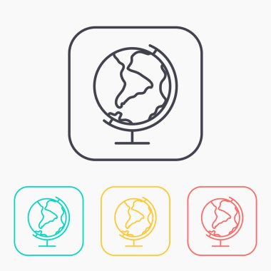 Dünya Dünya renk simge seti 