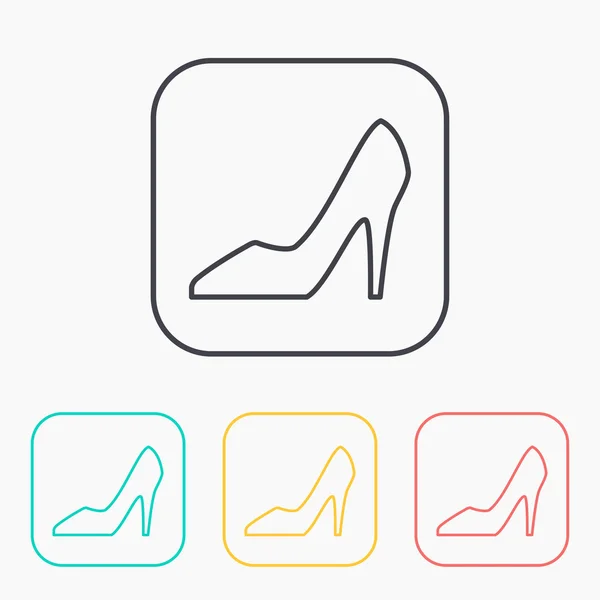 Zapato mujer icono de color conjunto — Vector de stock