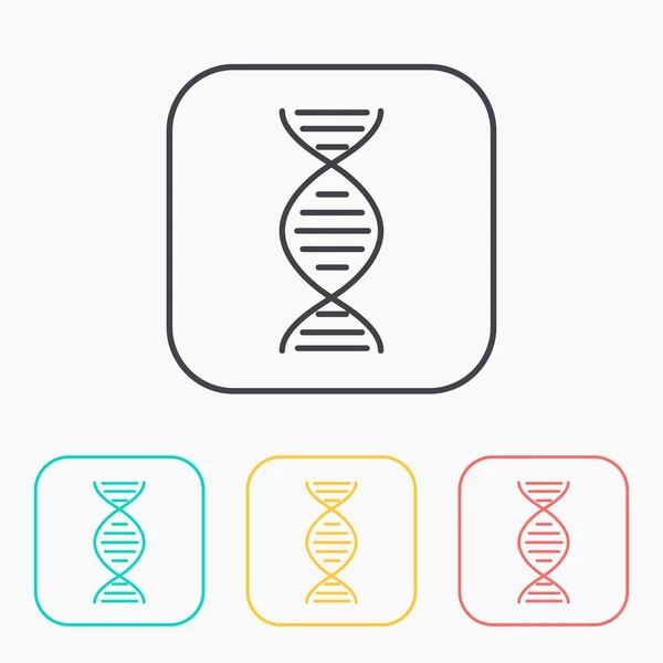 Vector DNA molecule color icon set — Stock Vector