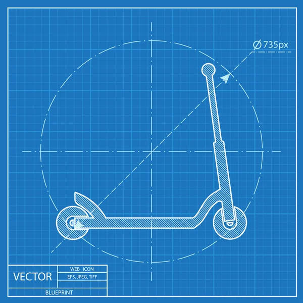 Icona del modello di scooter bambino — Vettoriale Stock