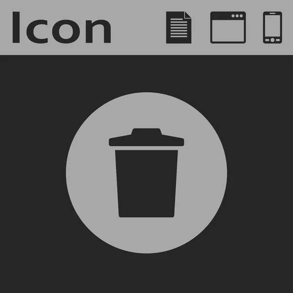 Trash bin vector icon — Stock Vector