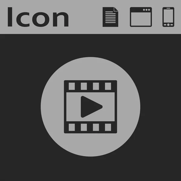 Video película vector icono — Archivo Imágenes Vectoriales