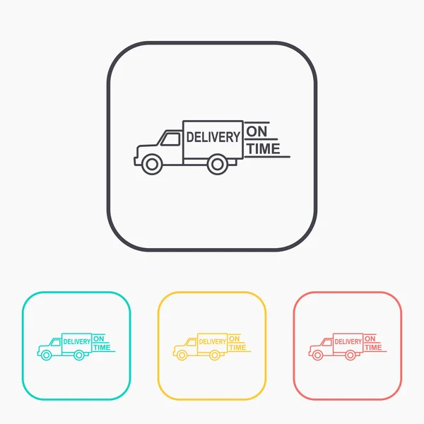 Delivery truck vector icon — Stock Vector