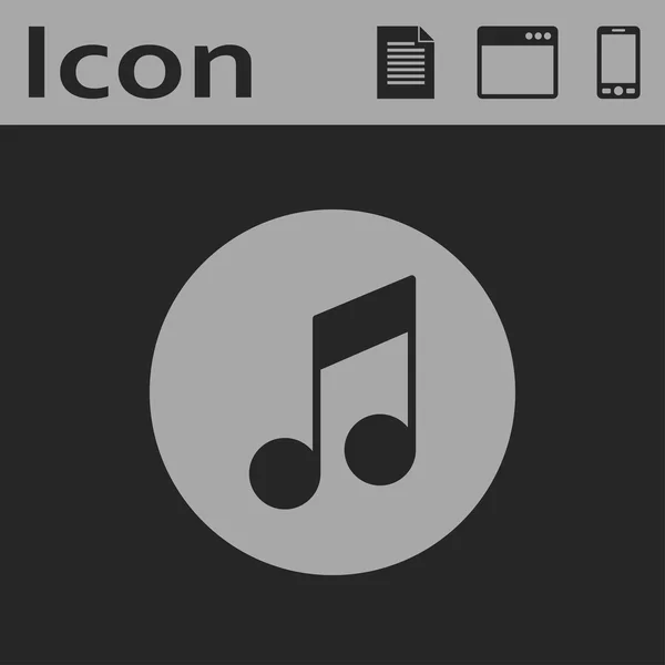 Note de musique icône vectorielle — Image vectorielle