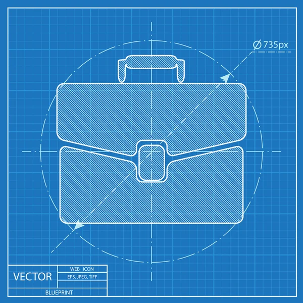 Icône du plan de la valise — Image vectorielle