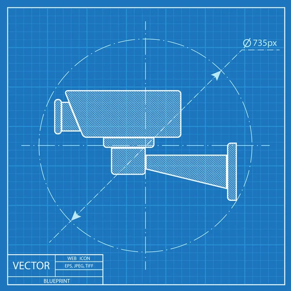 Icono del plano de la cámara — Vector de stock