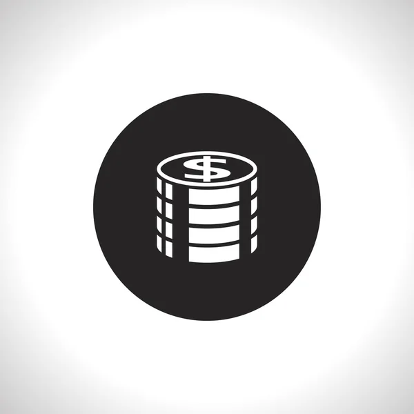 Geld munten vector pictogram — Stockvector