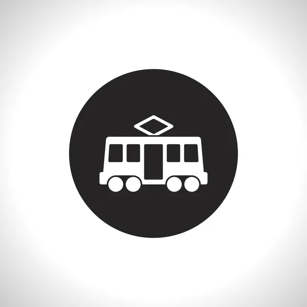 Tram stop vector icono — Vector de stock