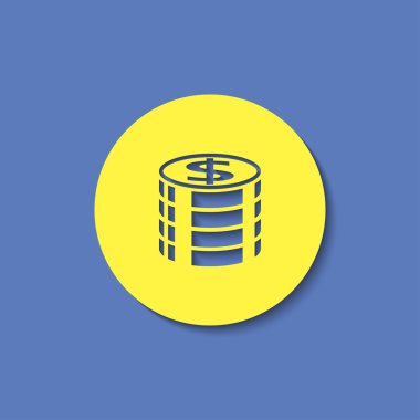 para sikkeleri vektör simgesi