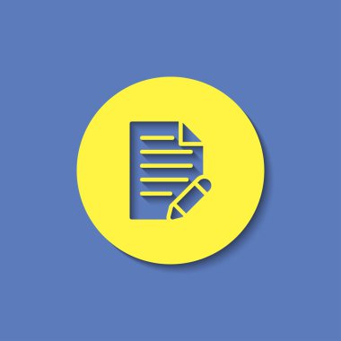 belge ile kalem vektör simgesi