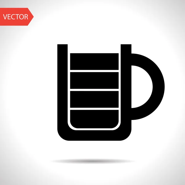 Energie drank volledige cup platte pictogram. Vectorillustratie — Stockvector