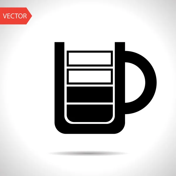 Energi dryck cup flat ikonen. Vektorillustration — Stock vektor