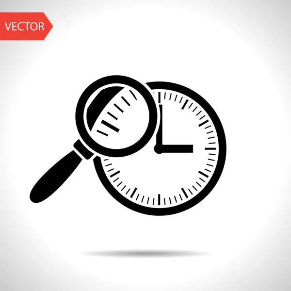 Clock face flat icon. Vector illustration. — Stock Vector