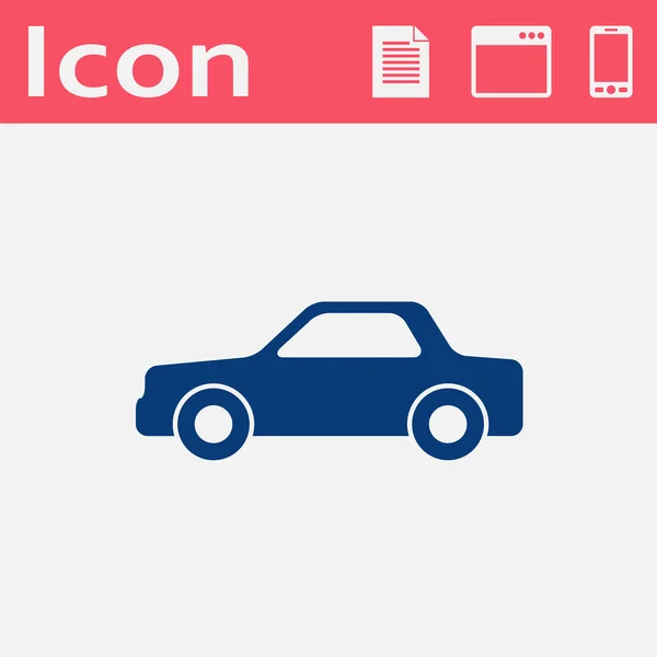 Vector icono plano del coche — Archivo Imágenes Vectoriales