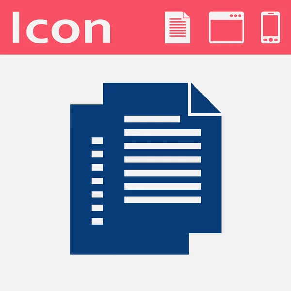 Paper documents file vector icon. Office flat pictogram illustration — Stock Vector