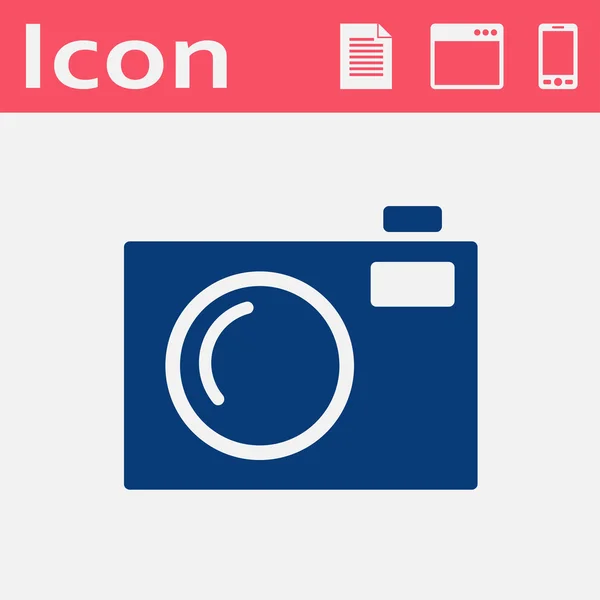 Vector vlakke pictogram van de camera — Stockvector