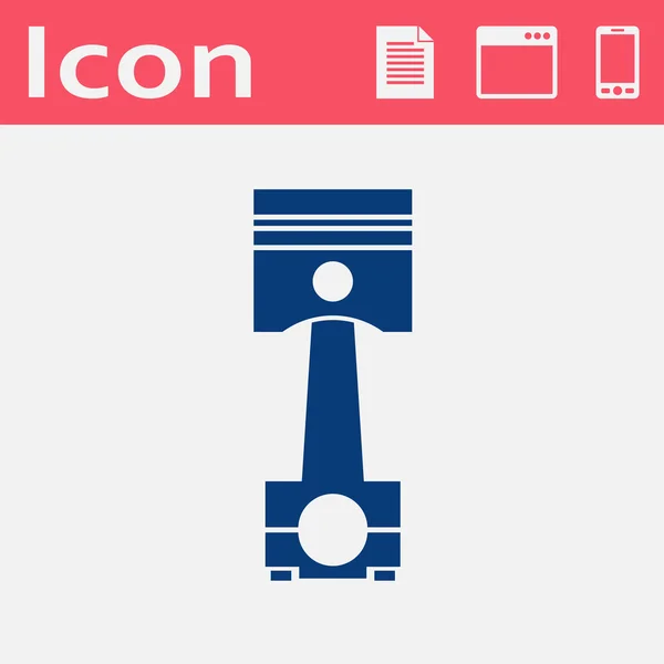 Vector icono plano de pistón — Vector de stock