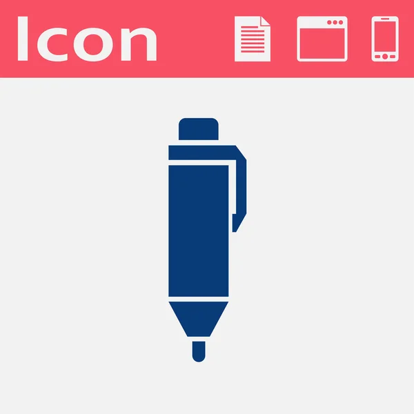 Vector flat icon of pen — Stock Vector