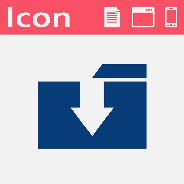 Vector flat icon of folder — Stock Vector