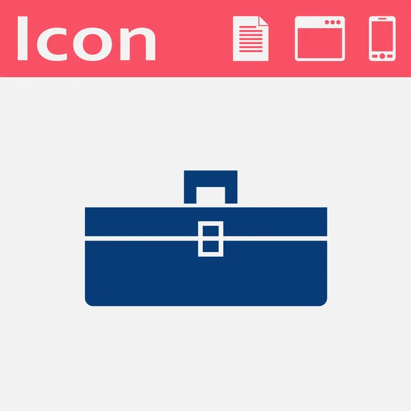 Vector icono plano de caja de herramientas — Vector de stock