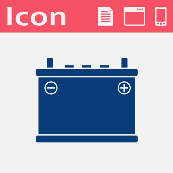 Icône plate vectorielle de l'accumulateur. Illustration batterie énergie — Image vectorielle