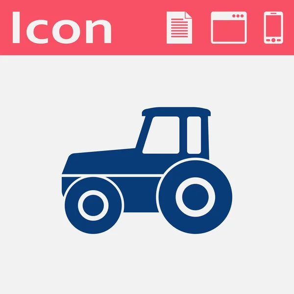 Tractor vector icono plano — Archivo Imágenes Vectoriales