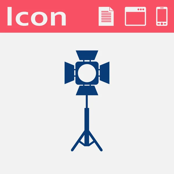 Spotlight vector icono plano — Vector de stock