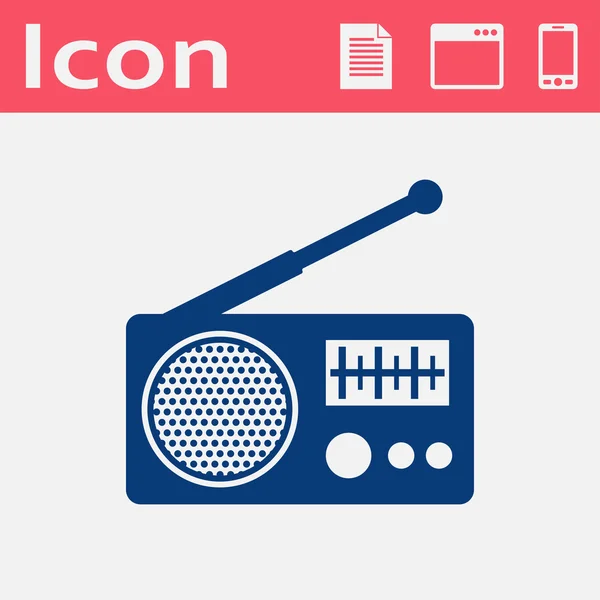 Radio Flat Vector Ikon — Stock vektor