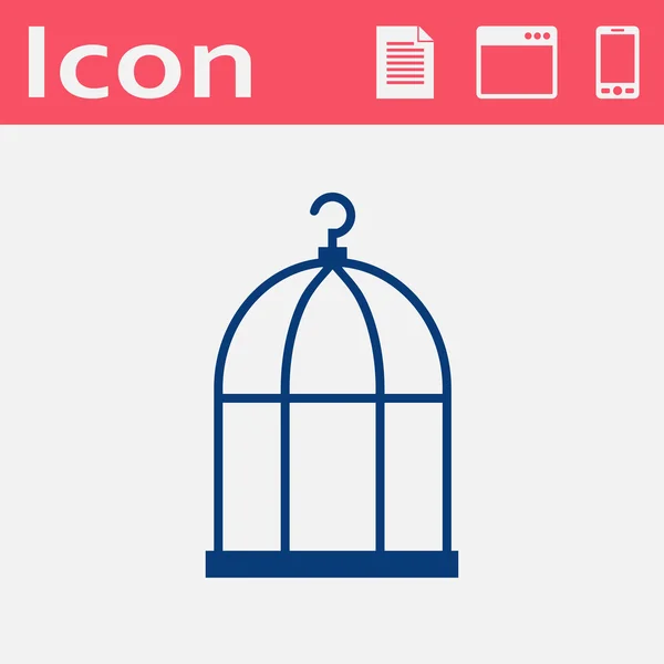 Bird cage flat icon — Stock Vector