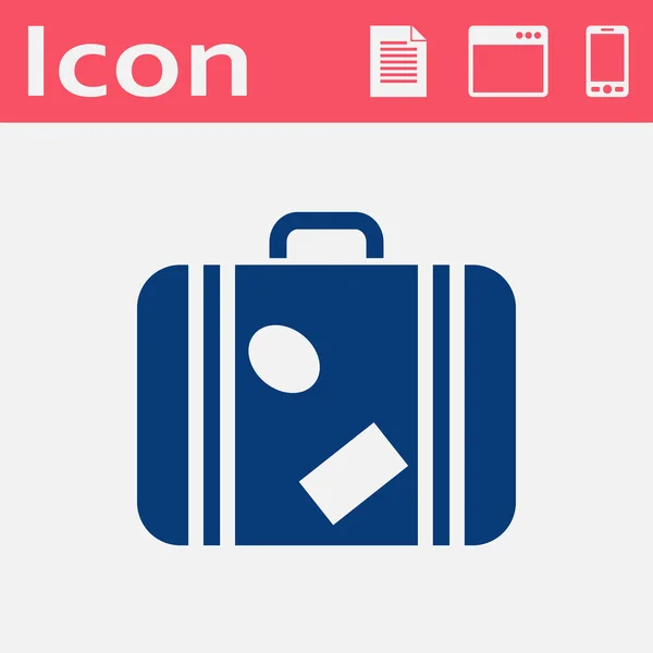 Vector de equipaje icono plano — Vector de stock