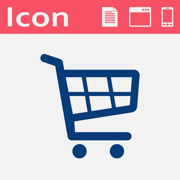 Shopping cart flat vector icon — Stock Vector