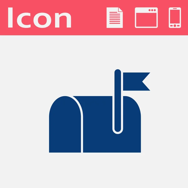 Boîte aux lettres icône vectorielle plate — Image vectorielle