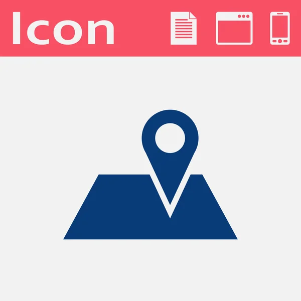 Map pointer flat icon — Stock Vector