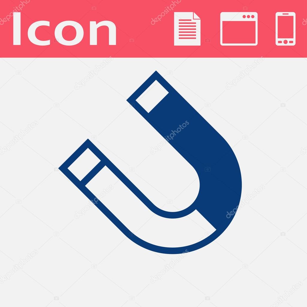 Magnet vector flat icon 