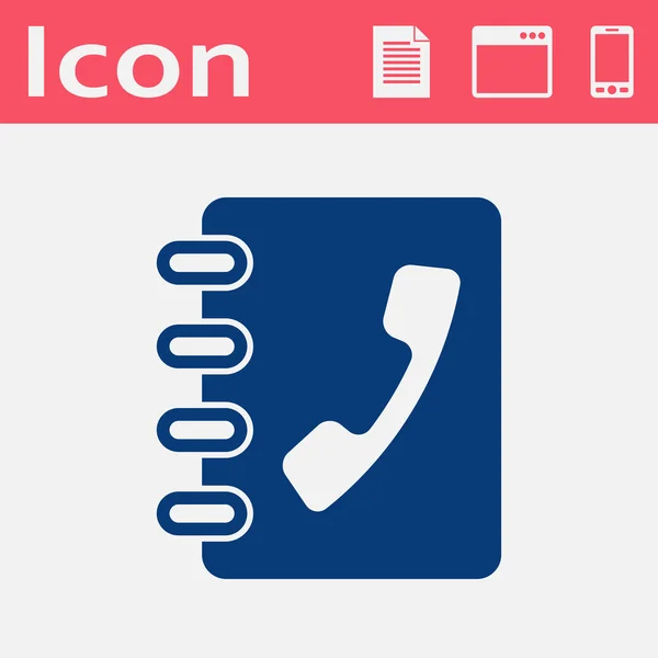 Address book flat vector icon — Stock Vector