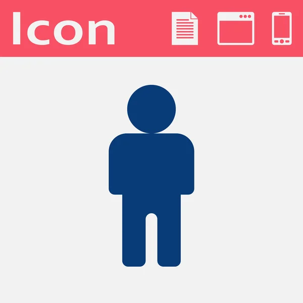 Icono de signo de usuario. Símbolo de persona. Avatar humano, Vector — Vector de stock