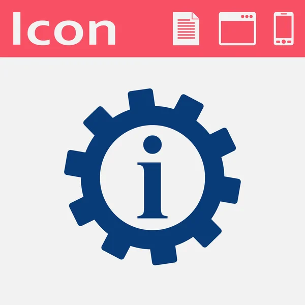 Información técnica icono web, ilustración vectorial — Archivo Imágenes Vectoriales