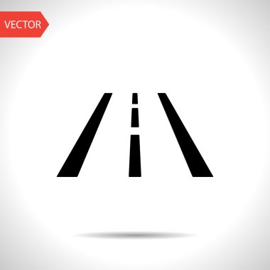 Otoban yol şerit HMI Pano düz simge vektör