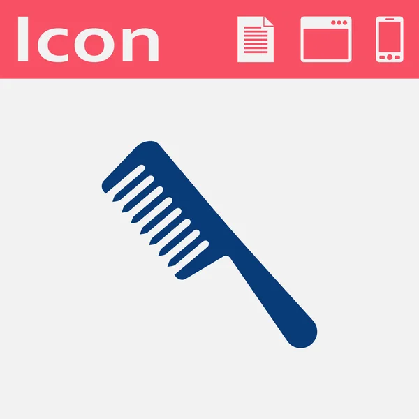 Hair comb vector icon — Stock Vector